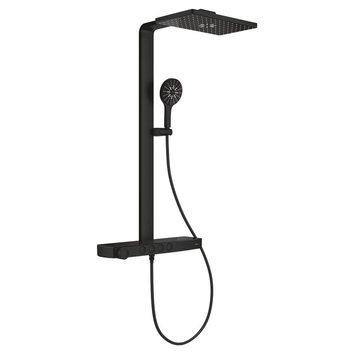 Grohe Rainshower Aqua Pure SmartControl Duş Sistemi, Duvara Monte, Termostatik Bataryalı Duş Kolonu, Hayalet Siyah - Ürün Görseli