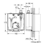 Grohe Euroeco Cosmopolitan E Fotoselli Bataryalar İçin İç Gövde (Tek Su Girişli) - Teknik Çizim