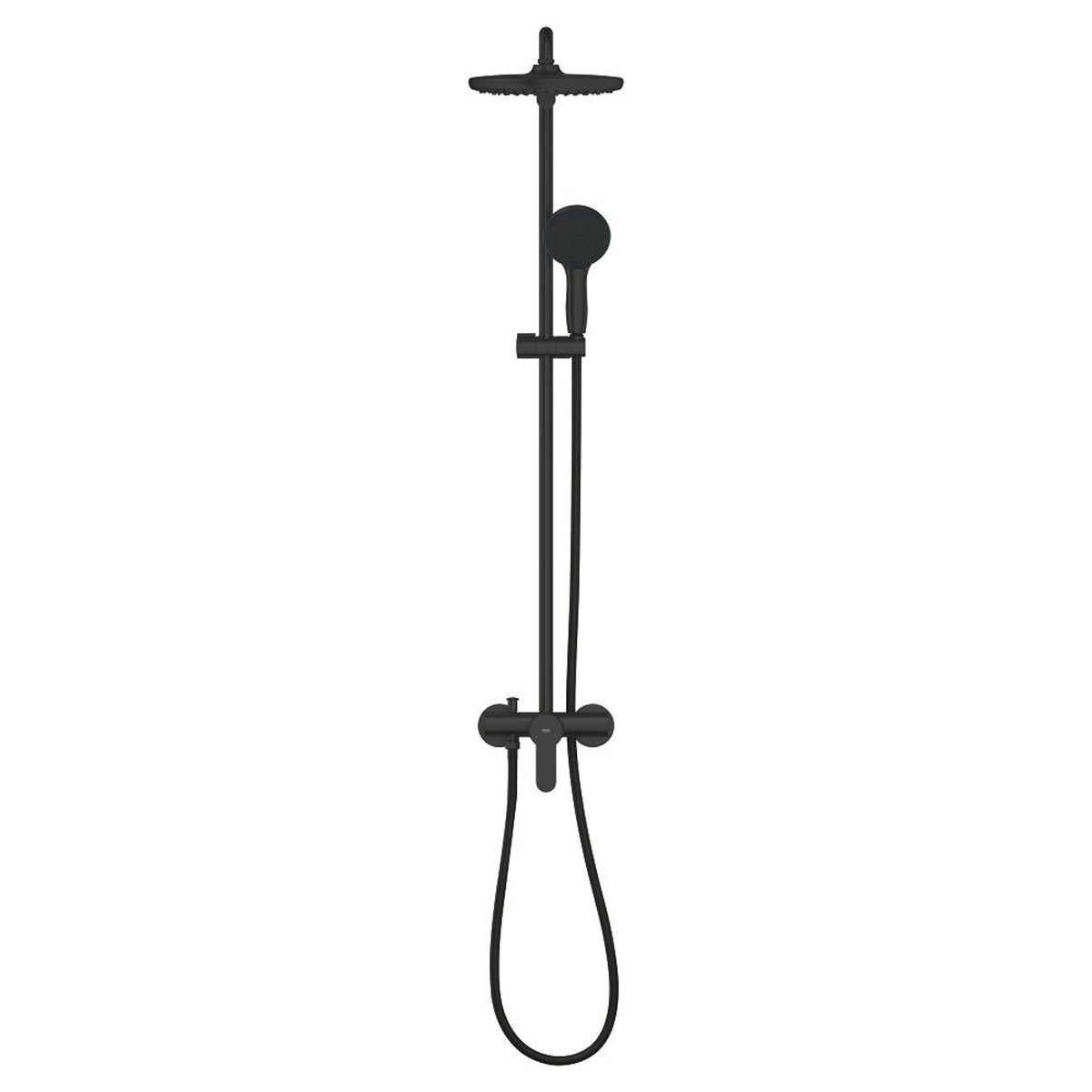 Grohe Tempesta System 250 Duvara Monte Duş Bataryalı Duş Kolonu, Mat Siyah - Ürün Görseli