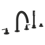 Grohe Atrio 5 Delikli Ankastre Küvet Bataryası (Sıva Üstü Grubu), Hayalet Siyah - Ürün Görseli