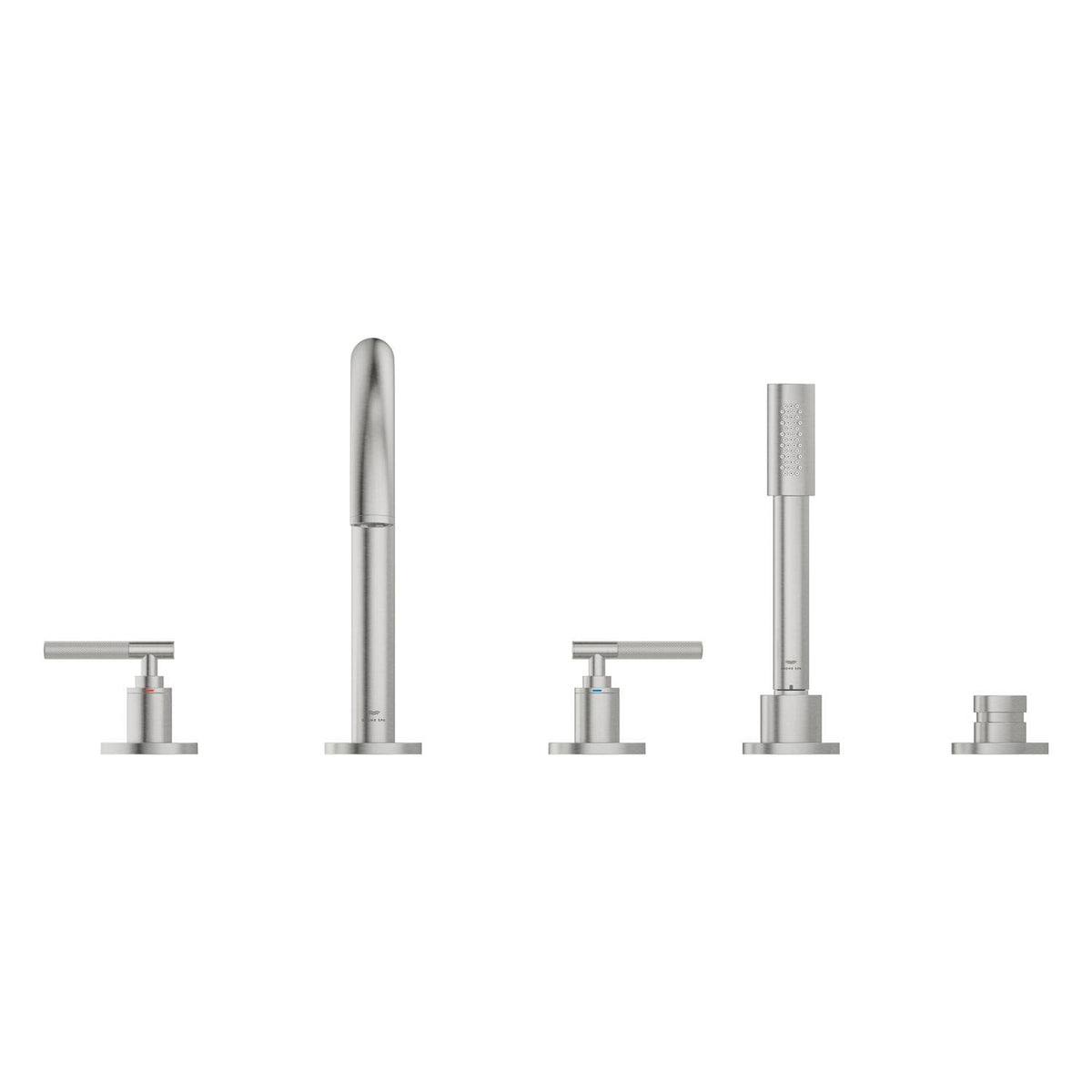 Grohe Atrio Private Collection 5 Delikli Ankastre Küvet Bataryası (Sıva Üstü Grubu), Paslanmaz Çelik - Ürün Görseli