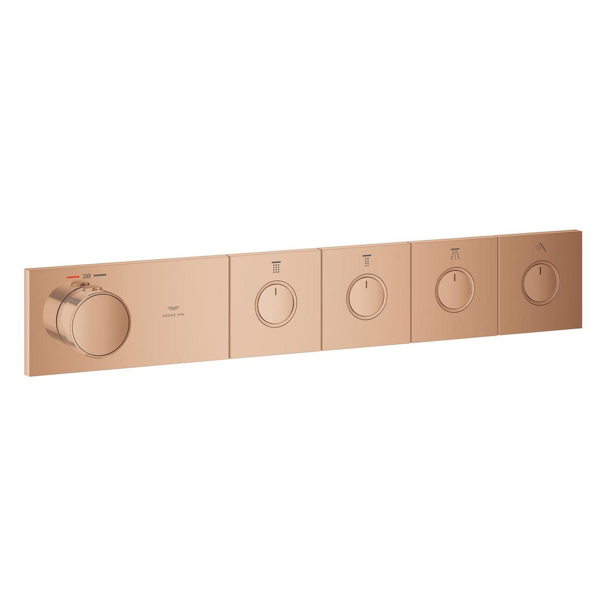 Grohe Grohtherm Aqua Tiles SmartControl Termostatik Ankastre Banyo Bataryası, 4 Çıkışlı, Bakır (Sıva Üstü Grubu) - Ürün Görseli
