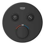 Grohe Grohtherm SmartControl Ankastre Termostatik Banyo Bataryası, Çift Valfli Akış Kontrollü (Sıva Üstü Grubu), Mat Siyah - Ürün Görseli