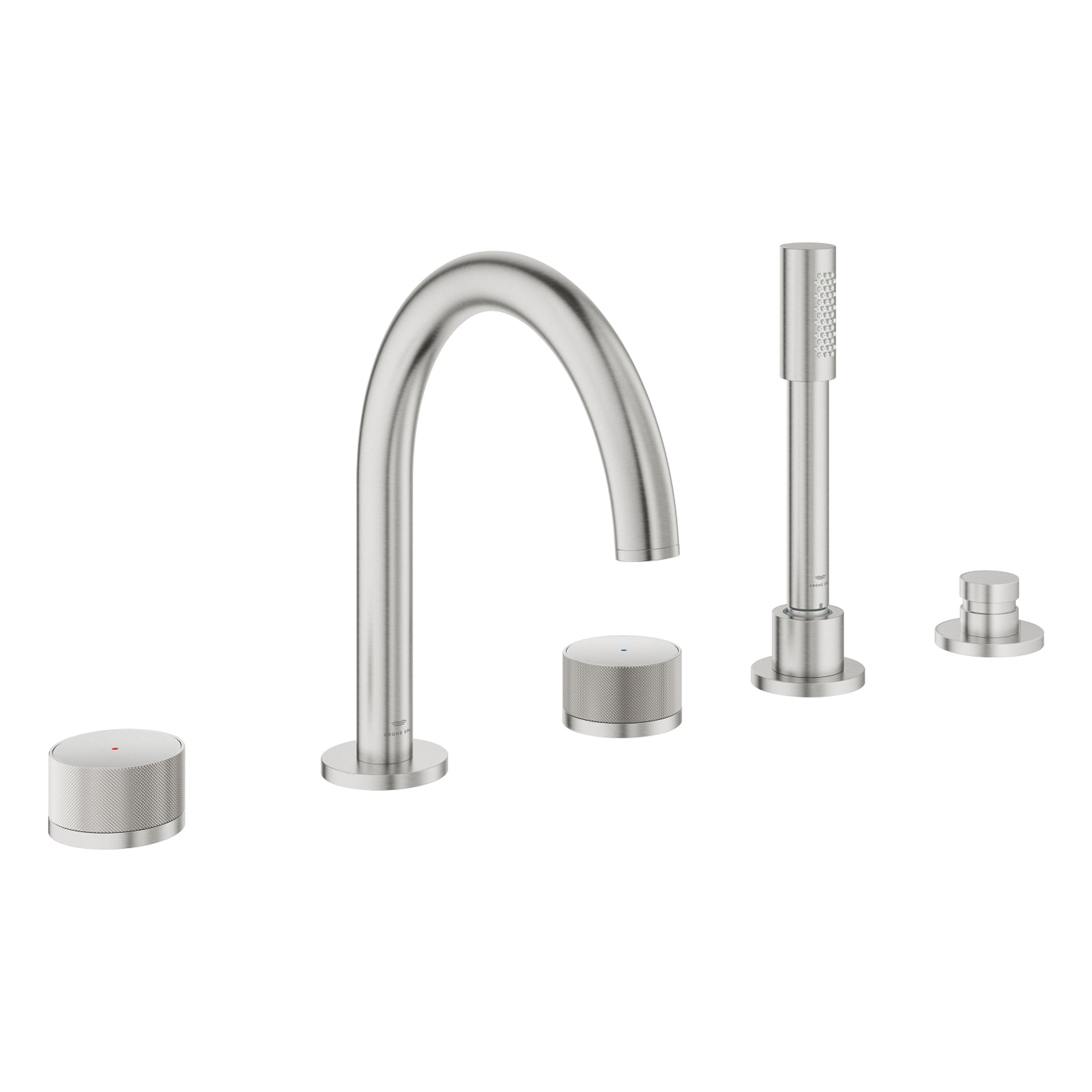 Grohe Atrio Private Collection 5 Delikli Ankastre Küvet Bataryası (Sıva Üstü Grubu), Paslanmaz Çelik - Ürün Görseli
