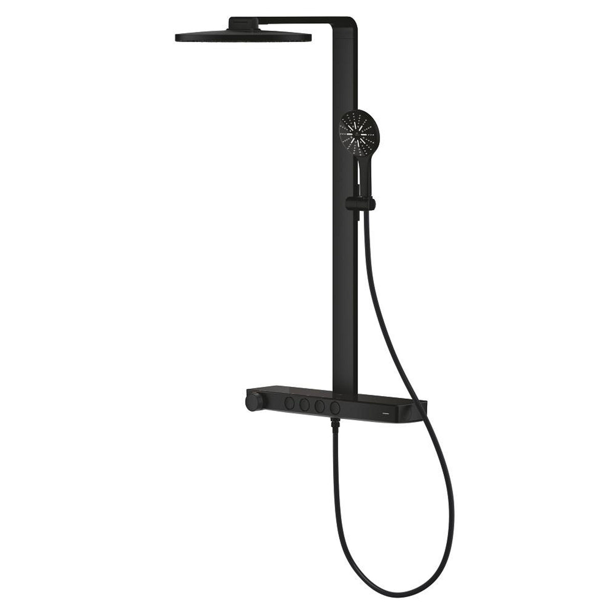 Grohe Rainshower Aqua Pure SmartControl Duş Sistemi, Duvara Monte, Termostatik Bataryalı Duş Kolonu, Hayalet Siyah - Ürün Görseli