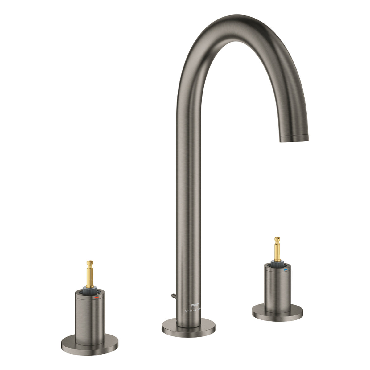 Grohe Atrio Private Collection 3 Delikli Ankastre Sifon Kumandalı Lavabo Bataryası (L-Boy), Fırçalı Sert Grafit - Ürün Görseli