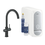 Grohe Blue Home Arıtmalı İçme Suyu ve Soda Yapan Eviye Bataryası Seti, Kadife Siyah - Ürün Görseli