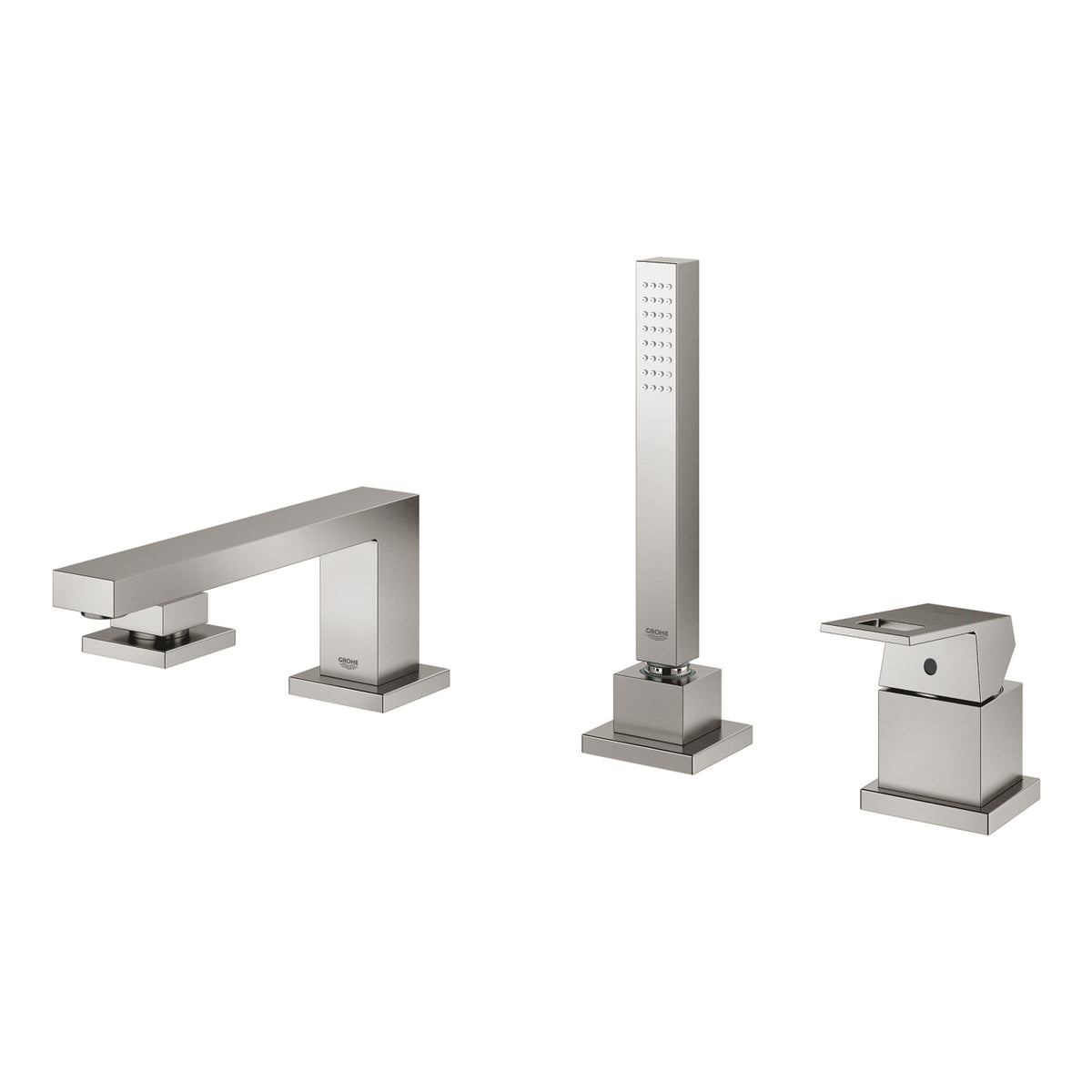 Grohe Eurocube Dört Delikli Ankastre Küvet Bataryası (Sıva Üstü Grubu), Paslanmaz Çelik - Ürün Görseli