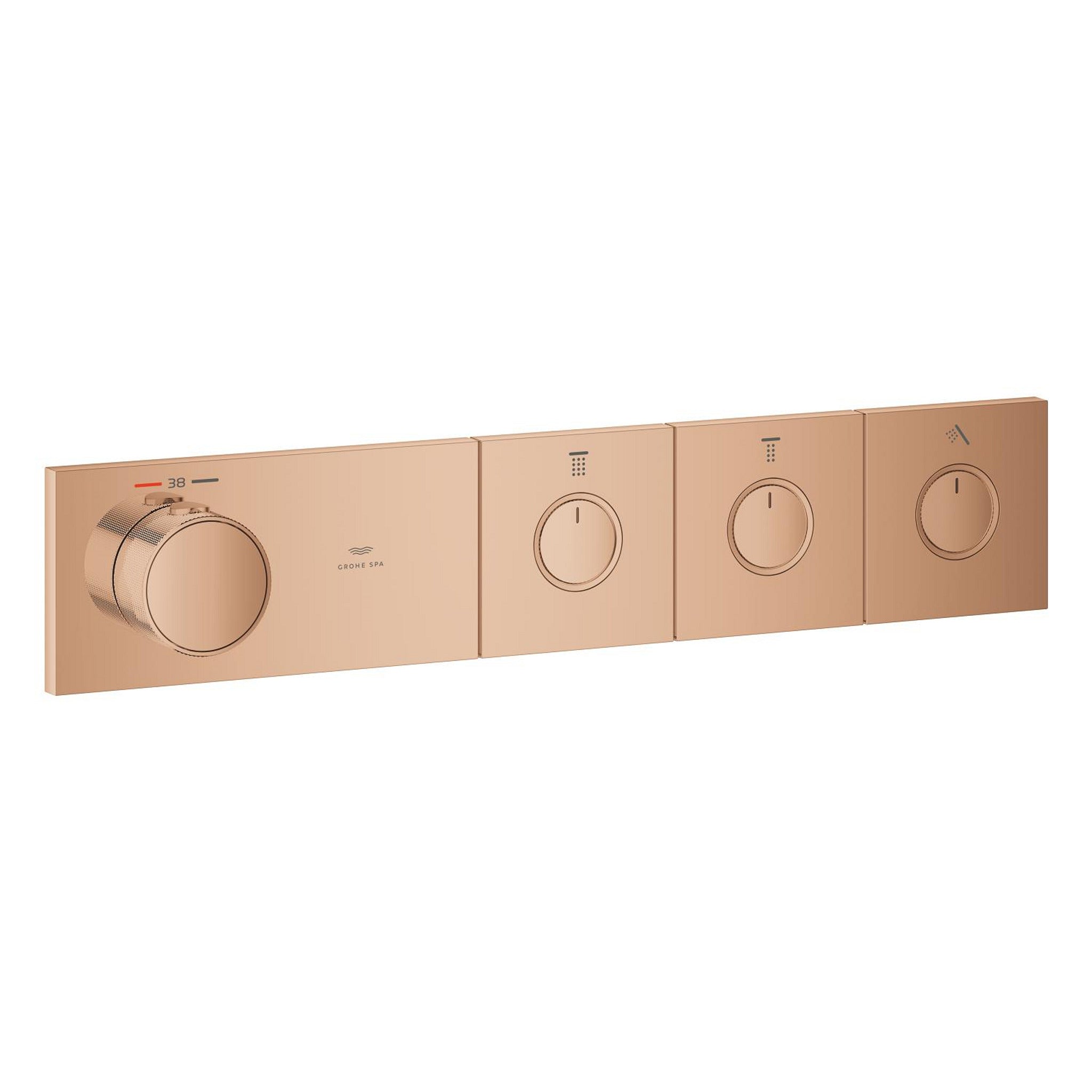 Grohe Grohtherm Aqua Tiles SmartControl Termostatik Ankastre Banyo Bataryası, 3 Çıkışlı, Bakır (Sıva Üstü Grubu) - Ürün Görseli