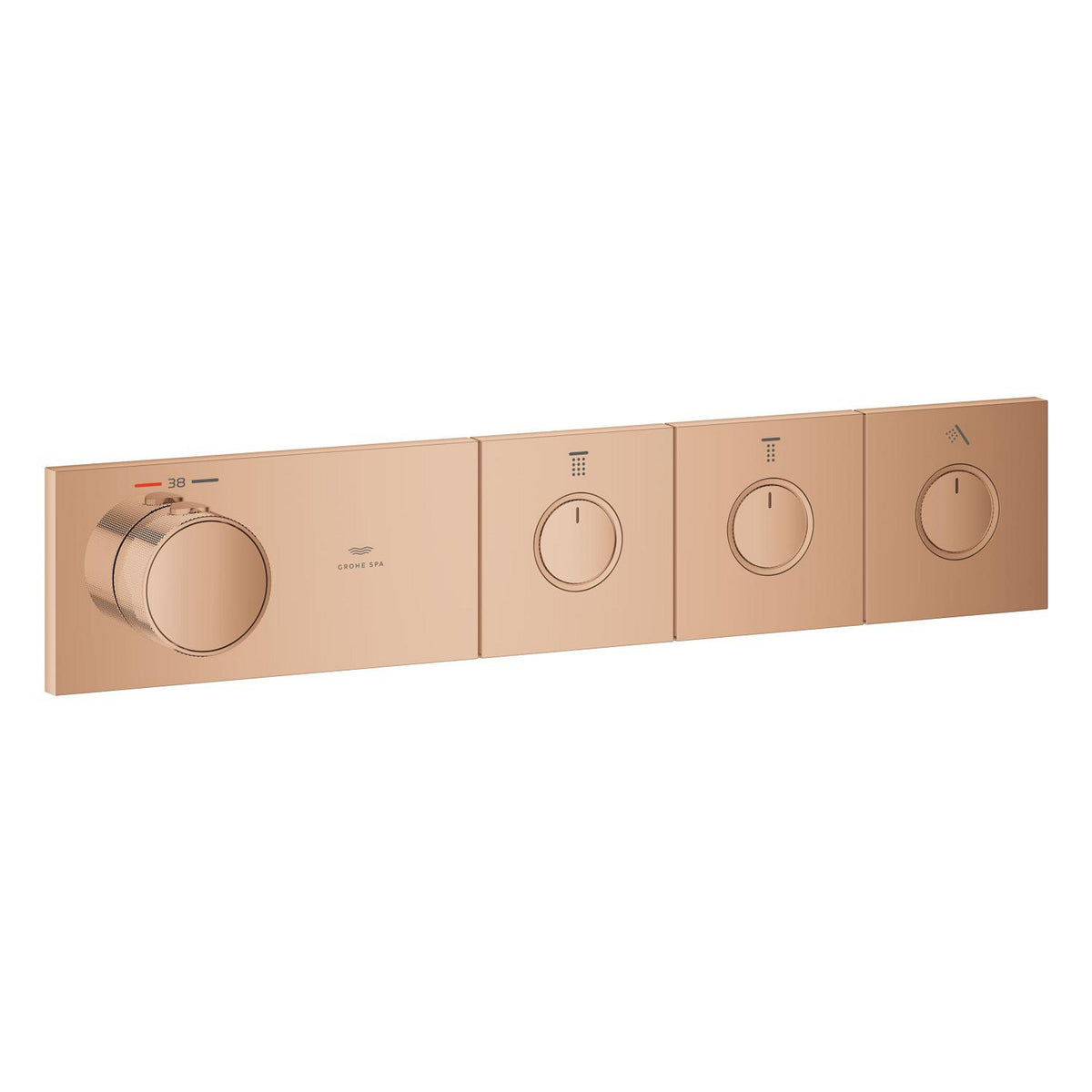 Grohe Grohtherm Aqua Tiles SmartControl Termostatik Ankastre Banyo Bataryası, 3 Çıkışlı, Bakır (Sıva Üstü Grubu) - Ürün Görseli