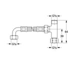 Grohe Grohtherm Micro Bağlantı Seti - Teknik Çizim