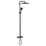 Grohe Tempesta System 250 Cube Duvara Monte Termostatik Banyo Bataryalı Duş Kolonu, Mat Siyah - Ürün Görseli