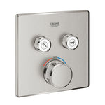 Grohe Grohtherm SmartControl Akış Kontrollü Ankastre Termostatik Banyo Bataryası (2 Yollu, Sıva Üstü Grubu), Paslanmaz Çelik - Ürün Görseli