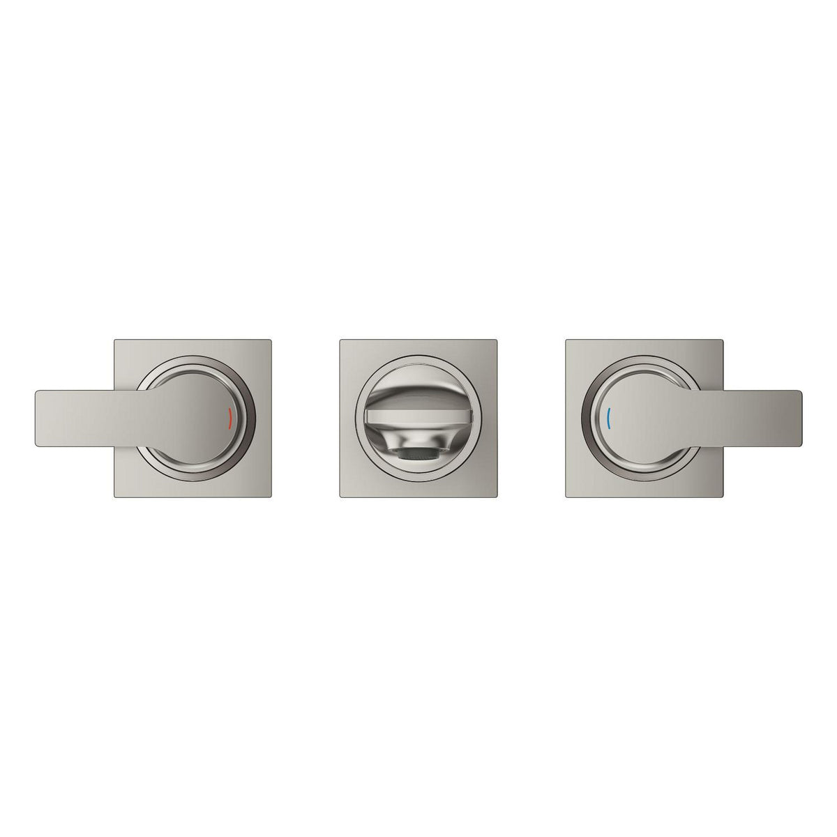 Grohe Allure 3 Delikli Ankastre Lavabo Bataryası (Sıva Üstü Grubu), Saten Çelik - Ürün Görseli