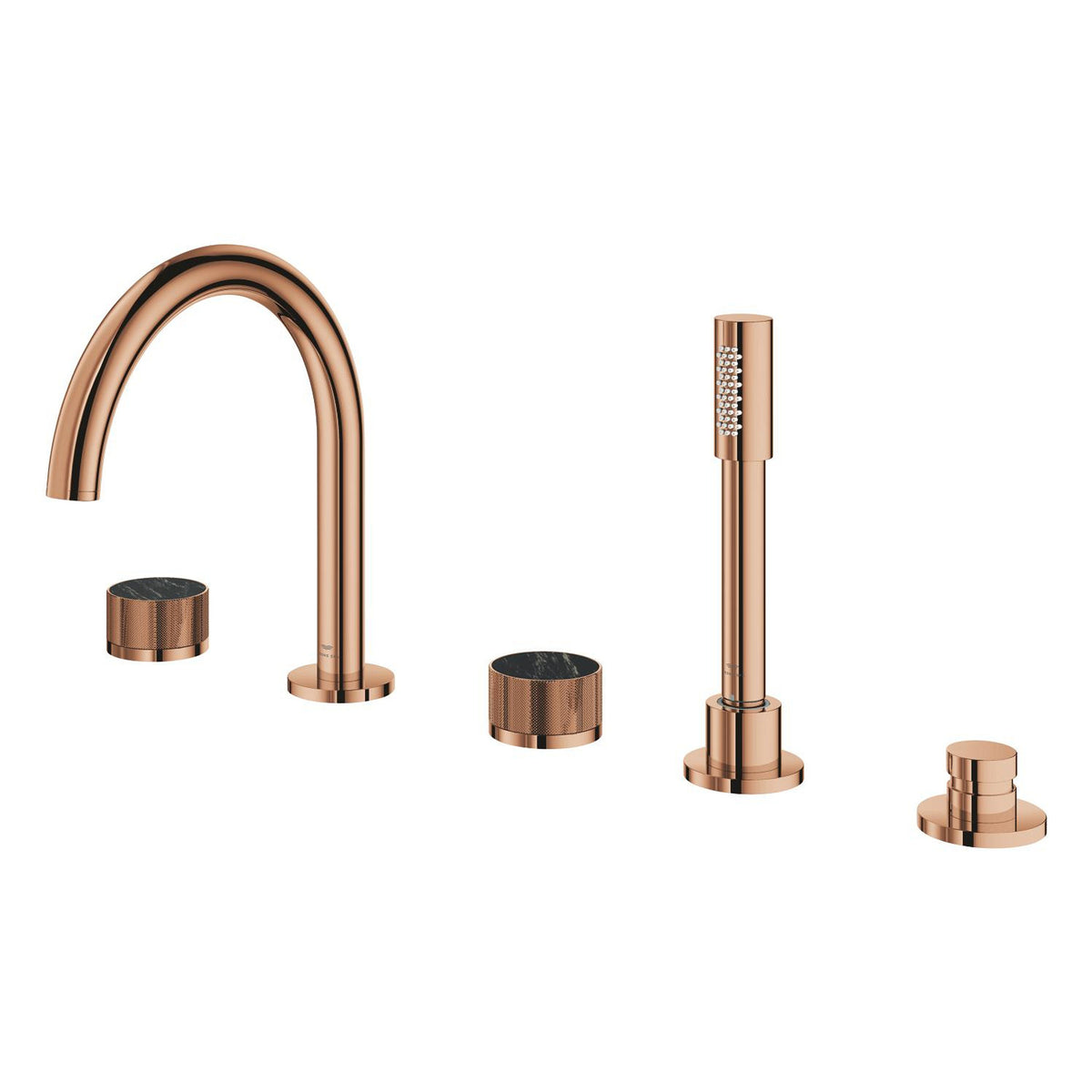 Grohe Atrio Private Collection 5 Delikli Ankastre Küvet Bataryası (Sıva Üstü Grubu), Bakır - Ürün Görseli