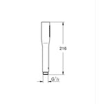 Grohe Euphoria Cosmopolitan Stick El Duşu, 1 Akışlı, Paslanmaz Çelik - Teknik Çizim