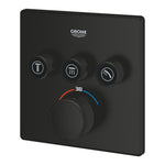 Grohe Grohtherm SmartControl Akış Kontrollü Ankastre Termostatik Banyo Bataryası (3 Yollu, Sıva Üstü Grubu), Mat Siyah - Ürün Görseli