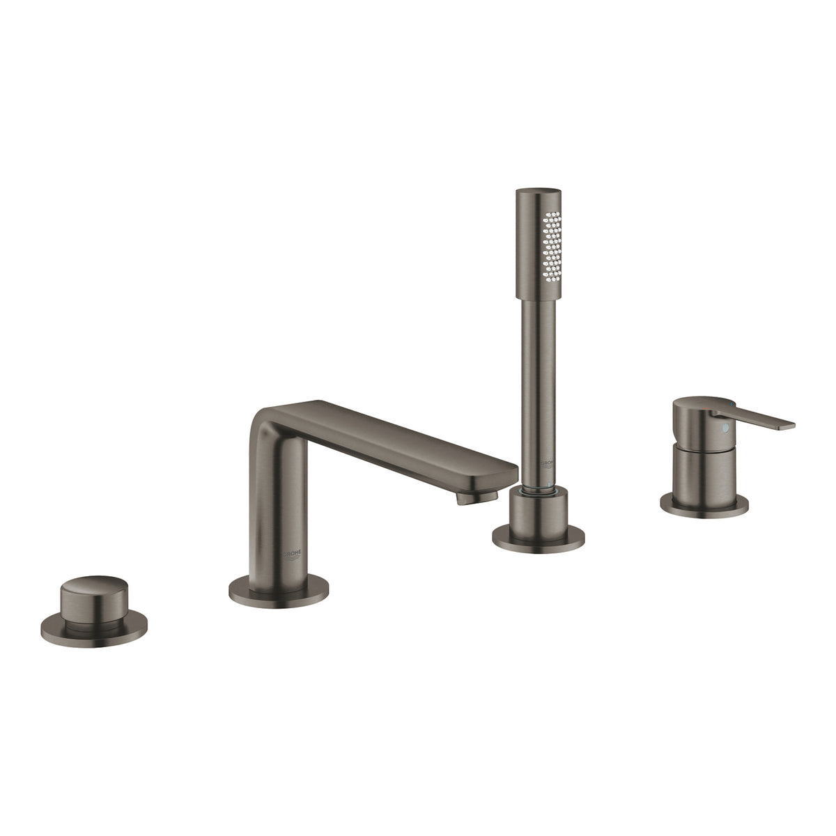 Grohe Lineare Dört Delikli Ankastre Küvet Bataryası (Sıva Üstü Grubu), Fırçalı Sert Grafit - Ürün Görseli