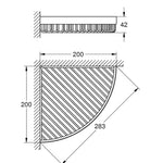 Grohe Selection Cube Köşe Metal Süngerlik - Teknik Çizim
