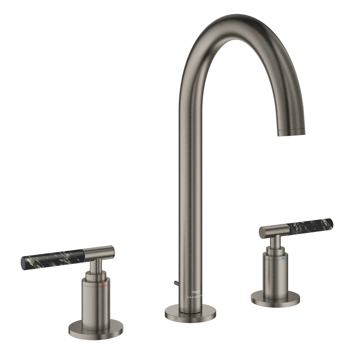 Grohe Atrio Private Collection 3 Delikli Ankastre Sifon Kumandalı Lavabo Bataryası (L-Boy), Fırçalı Sert Grafit - Ürün Görseli