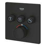 Grohe Grohtherm SmartControl Akış Kontrollü Ankastre Termostatik Banyo Bataryası (3 Yollu, Sıva Üstü Grubu), Hayalet Siyah - Ürün Görseli