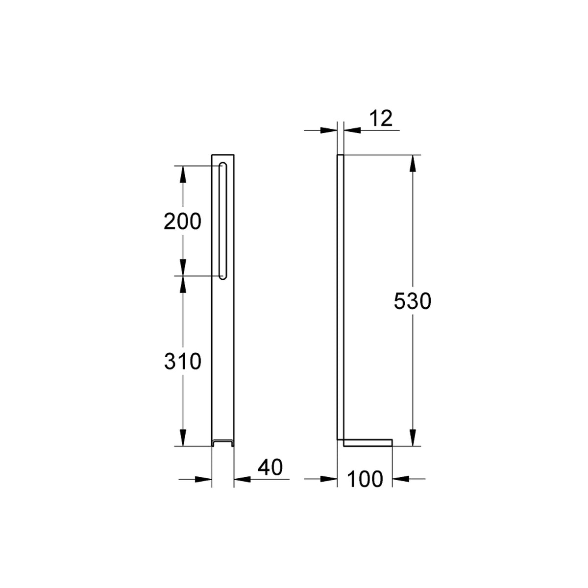 Grohe Uniset Destekleme ayakları - Teknik Çizim