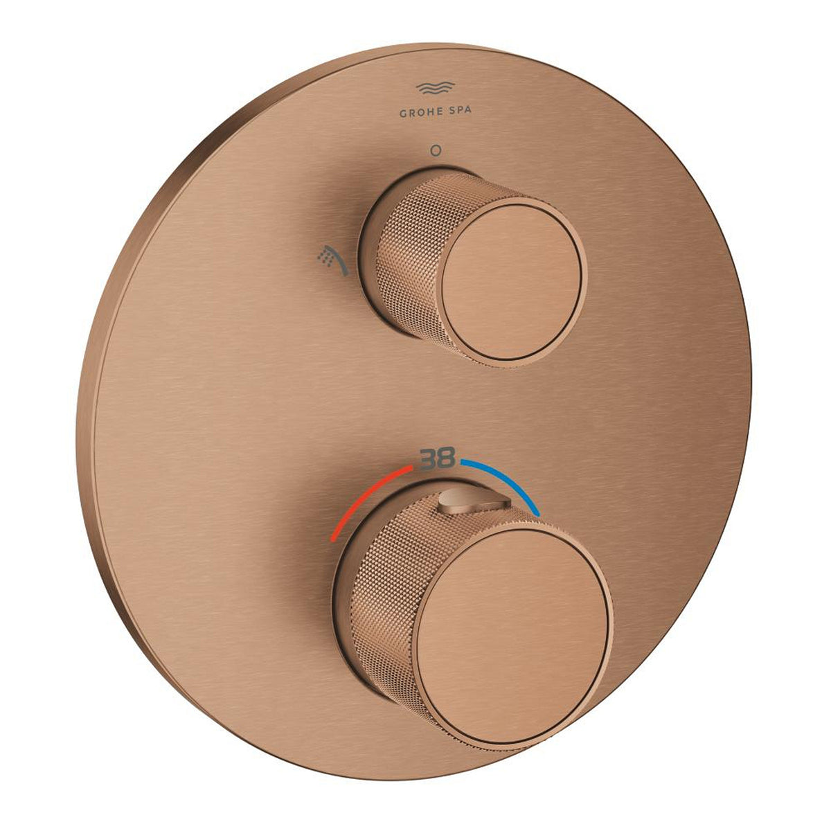 Grohe Atrio Private Collection Ankastre Termostatik Banyo Bataryası (2 Yollu, Sıva Üstü Grubu), Fırçalı Bakır - Ürün Görseli