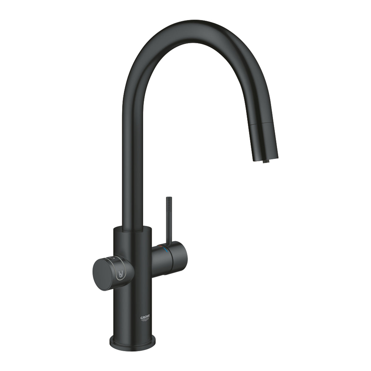 Grohe Blue Home Arıtmalı İçme Suyu ve Soda Yapan Spiralli Eviye Bataryası, Kadife Siyah - Ürün Görseli