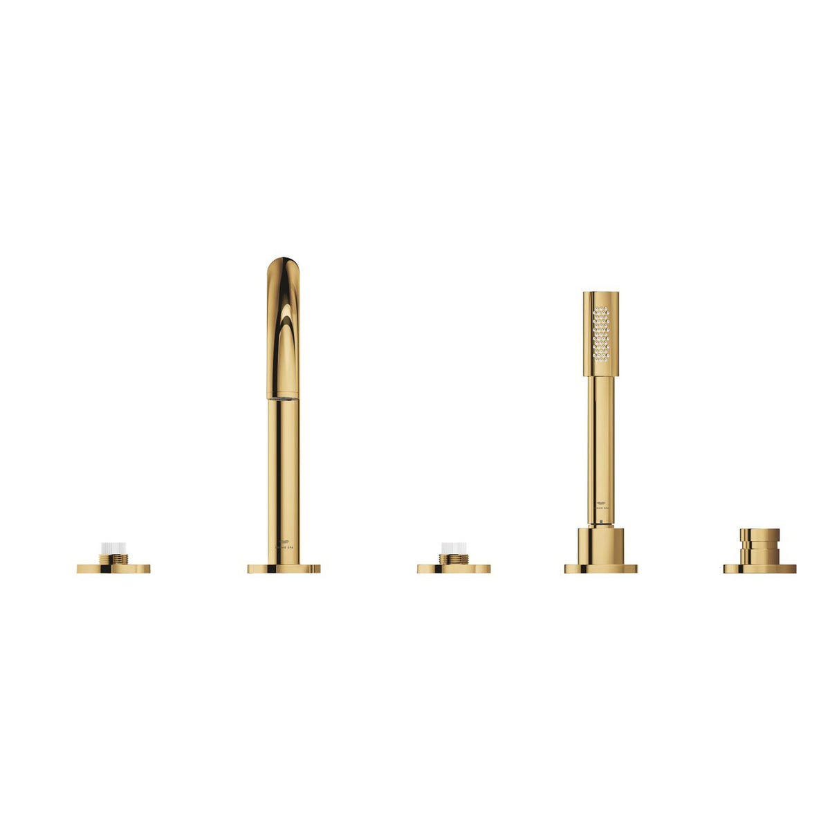 Grohe Atrio Private Collection 5 Delikli Ankastre Küvet Bataryası (Sıva Üstü Grubu), Altın - Ürün Görseli