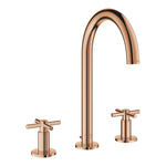 Grohe Atrio 3 Delikli Ankastre Lavabo Bataryası (4 Çubuklu Volan) L-Boy, Bakır - Ürün Görseli