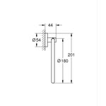 Grohe Essentials Halka Havluluk, Paslanmaz Çelik - Teknik Çizim