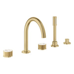 Grohe Atrio Private Collection 5 Delikli Ankastre Küvet Bataryası (Sıva Üstü Grubu), Fırçalı Altın - Ürün Görseli