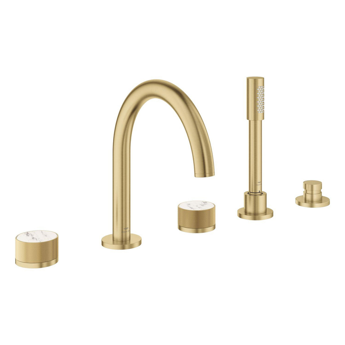 Grohe Atrio Private Collection 5 Delikli Ankastre Küvet Bataryası (Sıva Üstü Grubu), Fırçalı Altın - Ürün Görseli