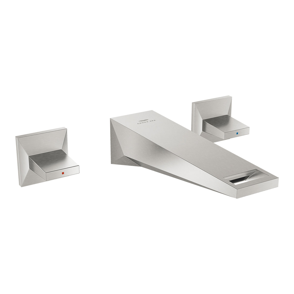 Grohe Allure Brilliant M-Boy, 3 Delikli Duvardan Ankastre Lavabo Bataryası (Sıva Üstü Grubu), Paslanmaz Çelik - Ürün Görseli