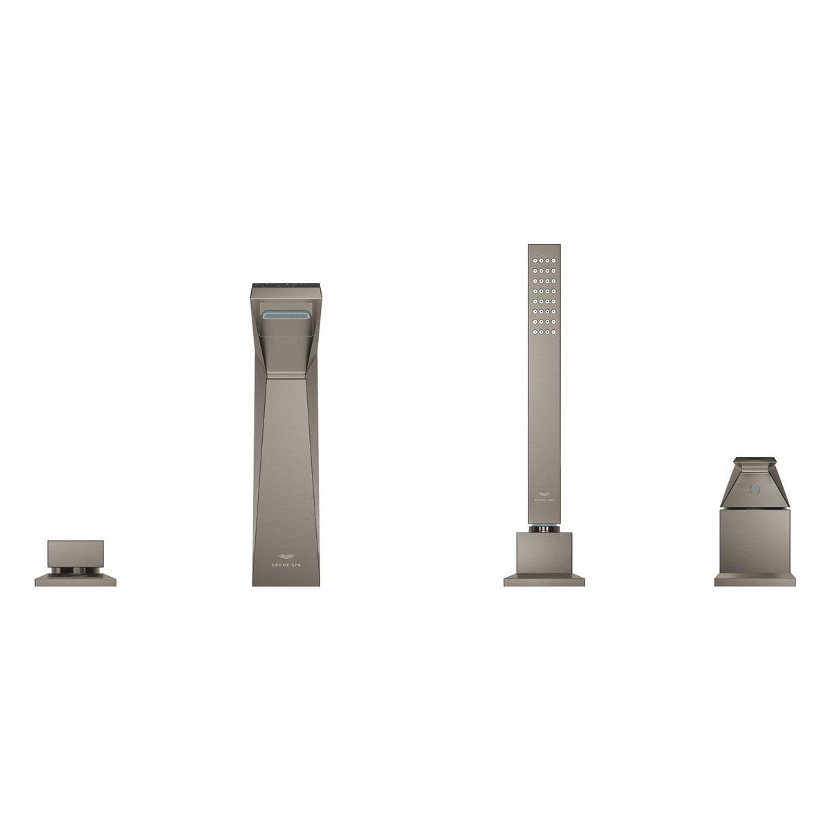 Grohe Allure Brilliant Private Collection 4 Delikli Küvet Bataryası (Sıva Üstü Grubu), Fırçalı Sert Grafit - Ürün Görseli