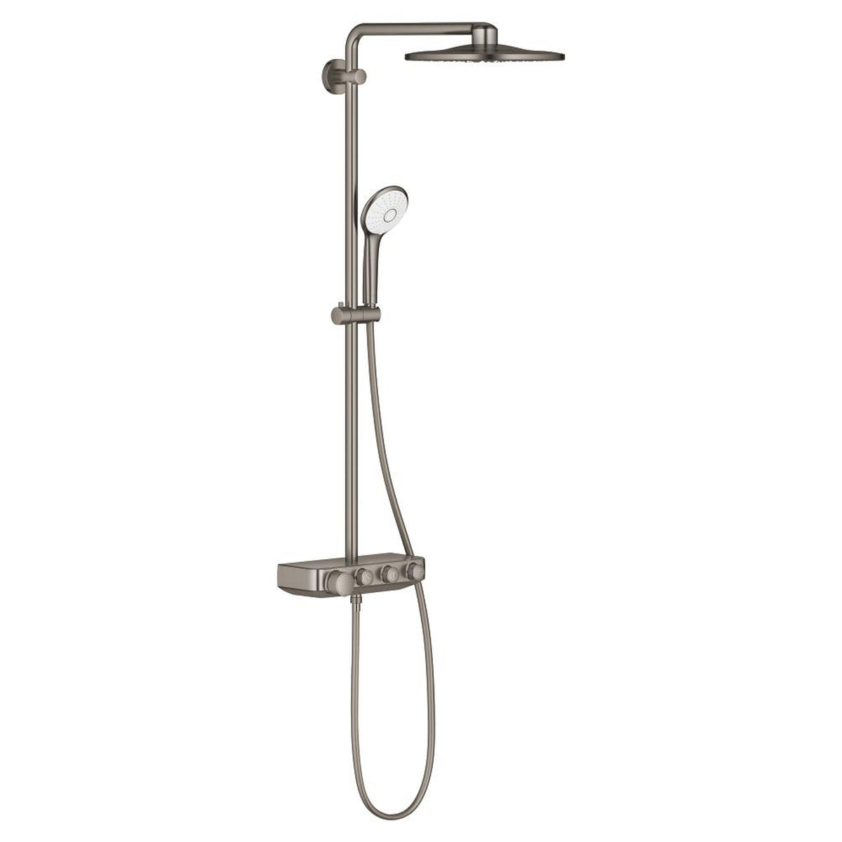 Grohe Euphoria SmartControl 310 Duo Duş Sistemi, Duvara Monte, Termostatik Bataryalı Duş Kolonu, Fırçalı Sert Grafit - Ürün Görseli