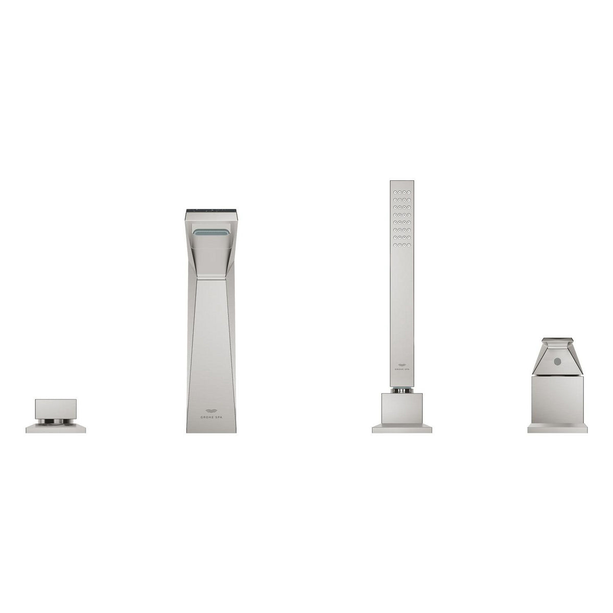 Grohe Allure Brilliant Private Collection 4 Delikli Küvet Bataryası (Sıva Üstü Grubu), Paslanmaz Çelik - Ürün Görseli