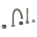 Grohe Atrio Private Collection 5 Delikli Ankastre Küvet Bataryası (Sıva Üstü Grubu), Fırçalı Sert Grafit - Ürün Görseli