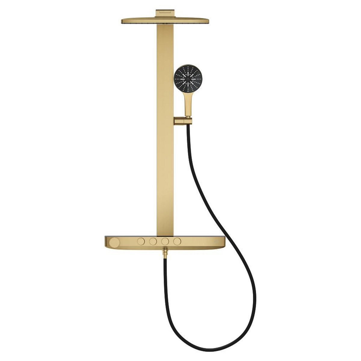Grohe Rainshower Aqua Pure SmartControl Duş Sistemi, Duvara Monte, Termostatik Bataryalı Duş Kolonu, Fırçalı Altın - Ürün Görseli