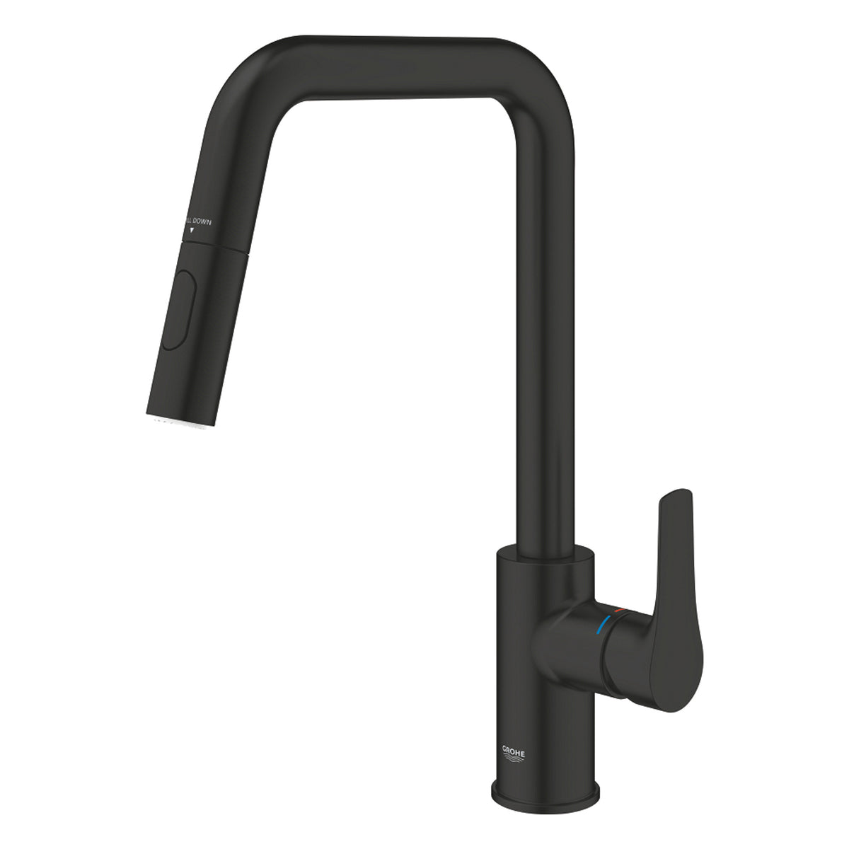 Grohe Eurosmart Kuğu Borulu Eviye Bataryası, Mat Siyah - Ürün Görseli