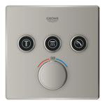 Grohe Grohtherm SmartControl Akış Kontrollü Ankastre Termostatik Banyo Bataryası (3 Yollu, Sıva Üstü Grubu), Saten Çelik - Ürün Görseli