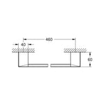 Grohe Selection Cube Havluluk, Krom - Teknik Çizim