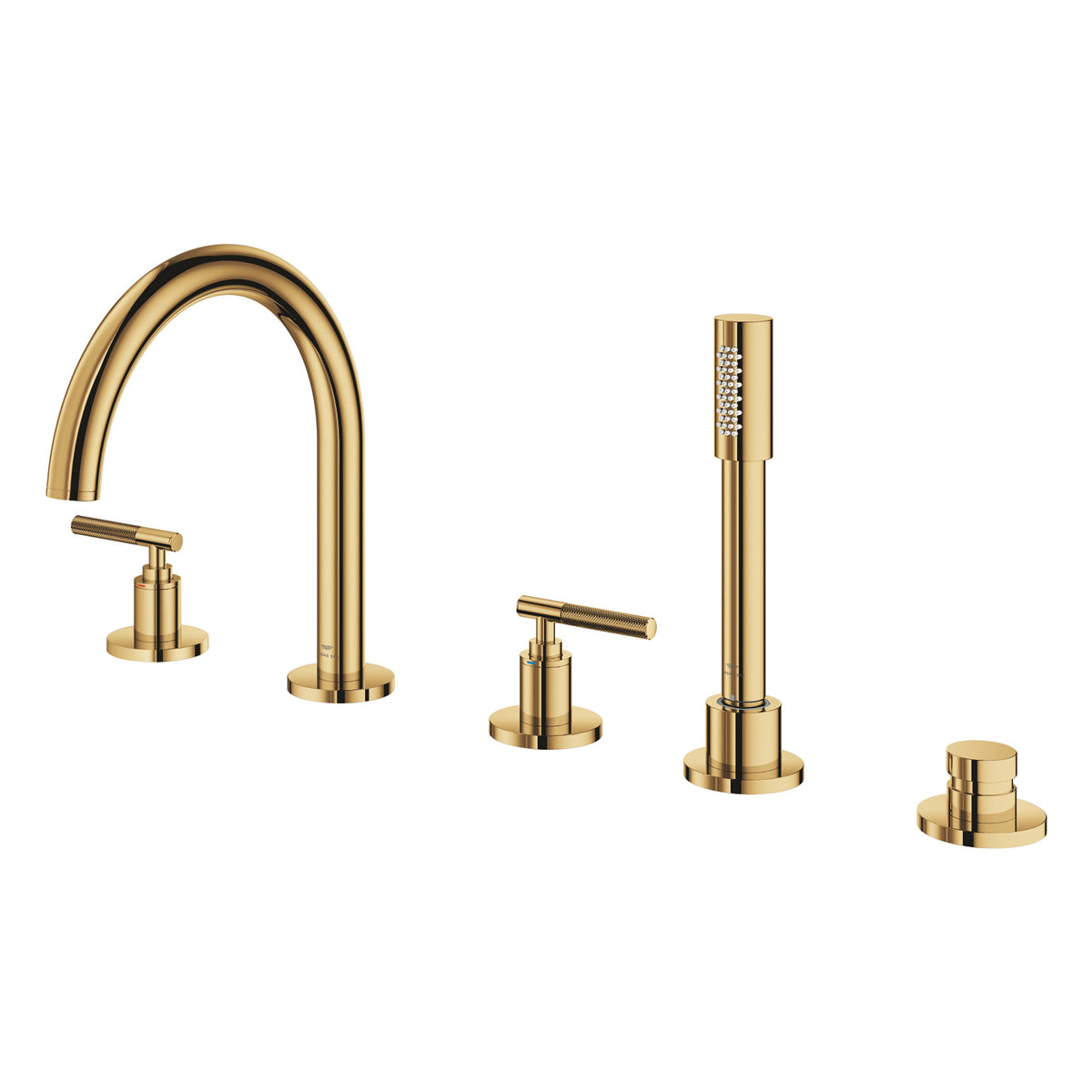 Grohe Atrio Private Collection 5 Delikli Ankastre Küvet Bataryası (Sıva Üstü Grubu), Altın - Ürün Görseli