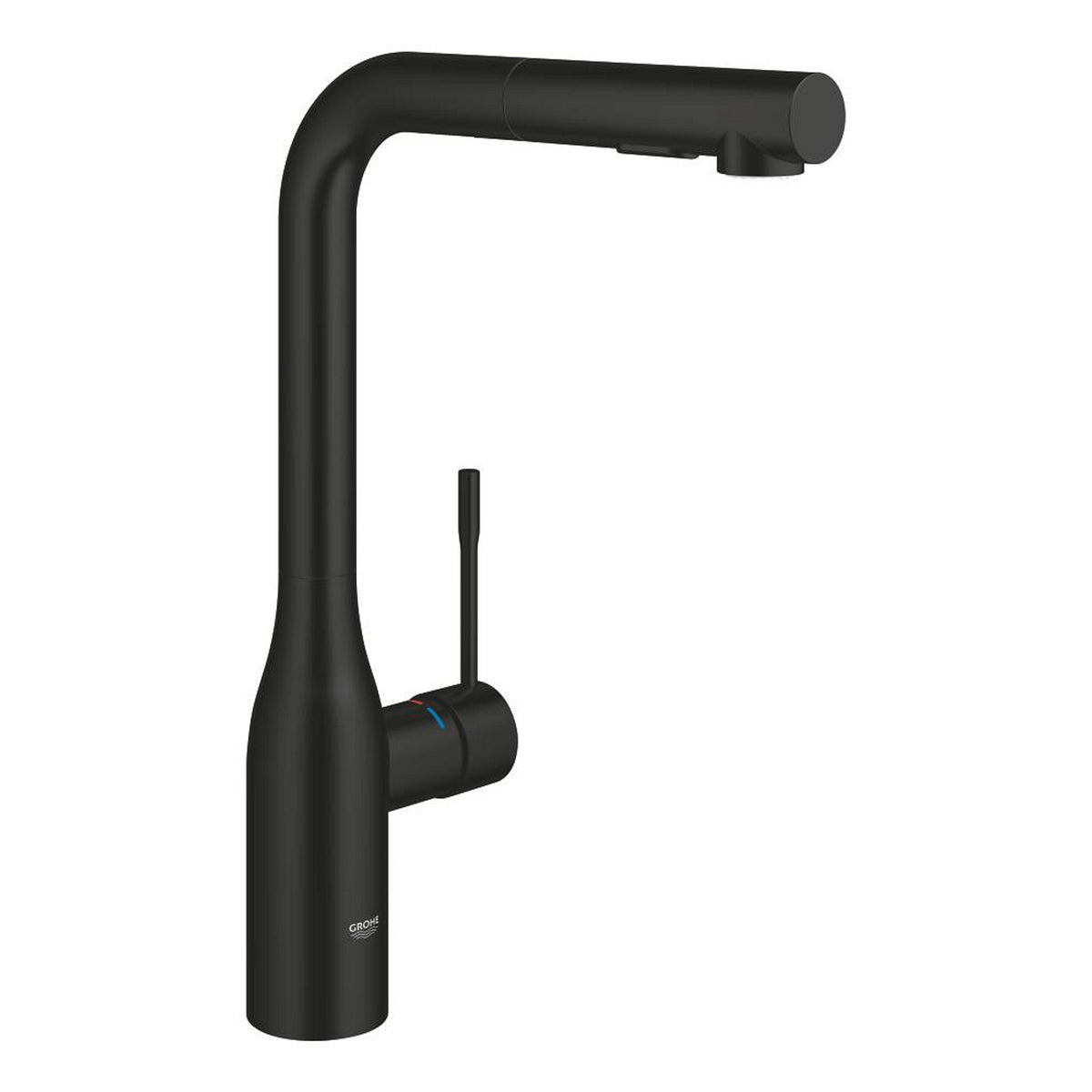 Grohe Essence Spiralli Eviye Bataryası, L Başlıklı, Mat Siyah - Ürün Görseli