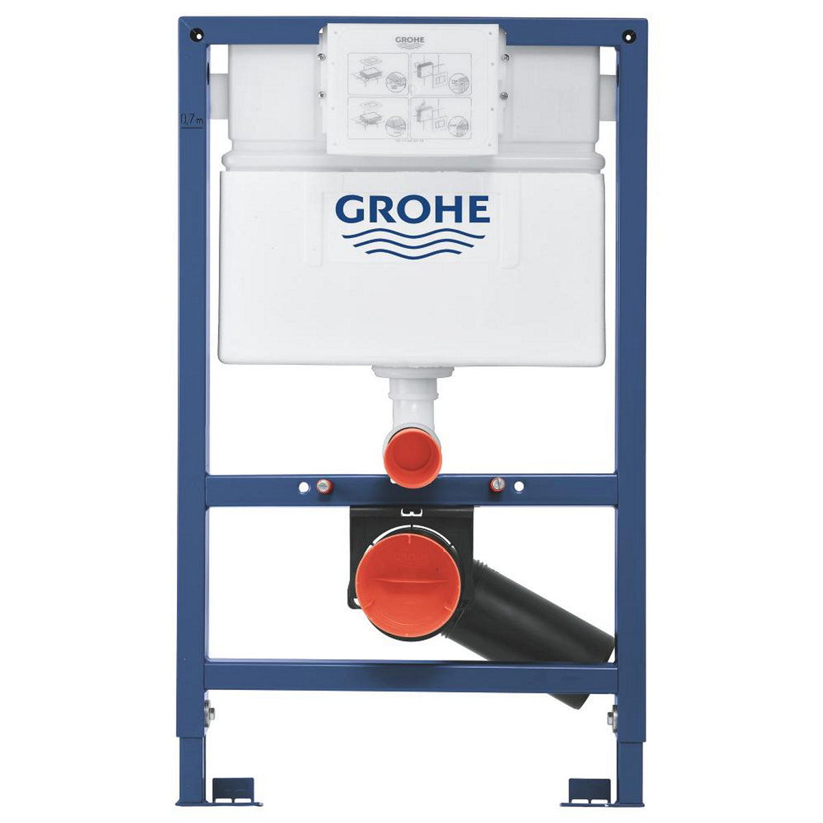 Grohe Rapid SL Gömme Rezervuar, Pnömatik, Duvar Önü Alçıpan Tipi, (Kısa - 82 Cm) - Ürün Görseli