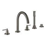 Grohe Atrio 5 Delikli Ankastre Küvet Bataryası (Sıva Üstü Grubu), Fırçalı Sert Grafit - Ürün Görseli
