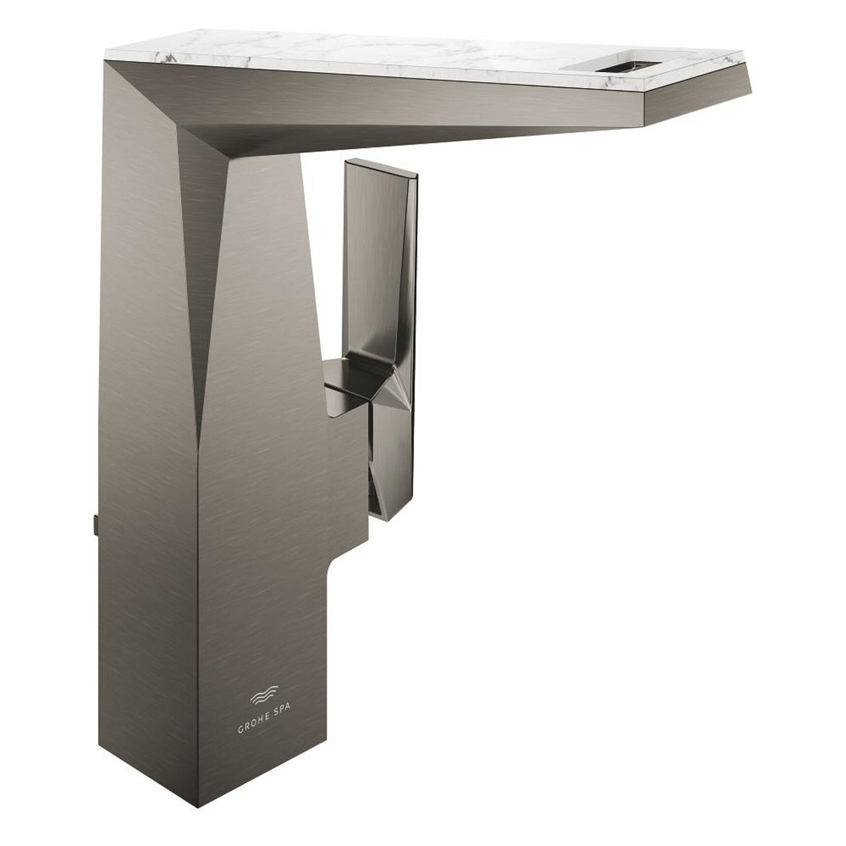 Grohe Allure Brilliant Private Collection L-Boy Sifon Kumandalı Yüksek Lavabo Bataryası, Fırçalı Sert Grafit - Ürün Görseli