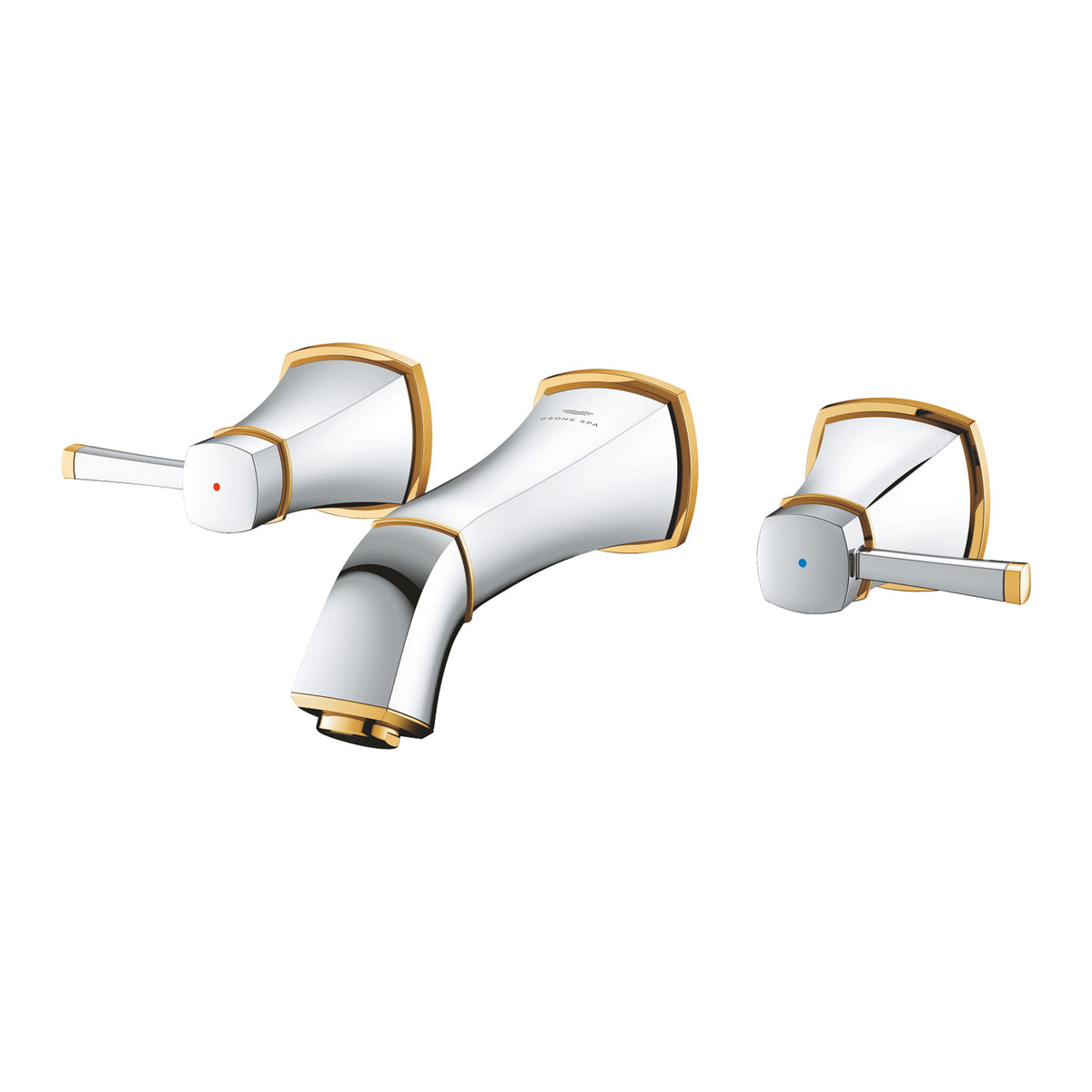 Grohe Grandera Duvardan Ankastre Lavabo Bataryası (Sıva Üstü Grubu) Krom-Altın - Ürün Görseli