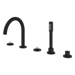 Grohe Atrio Private Collection 5 Delikli Ankastre Küvet Bataryası (Sıva Üstü Grubu), Hayalet Siyah - Ürün Görseli