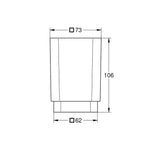 Grohe Selection Cube Diş Fırçalığı - Teknik Çizim